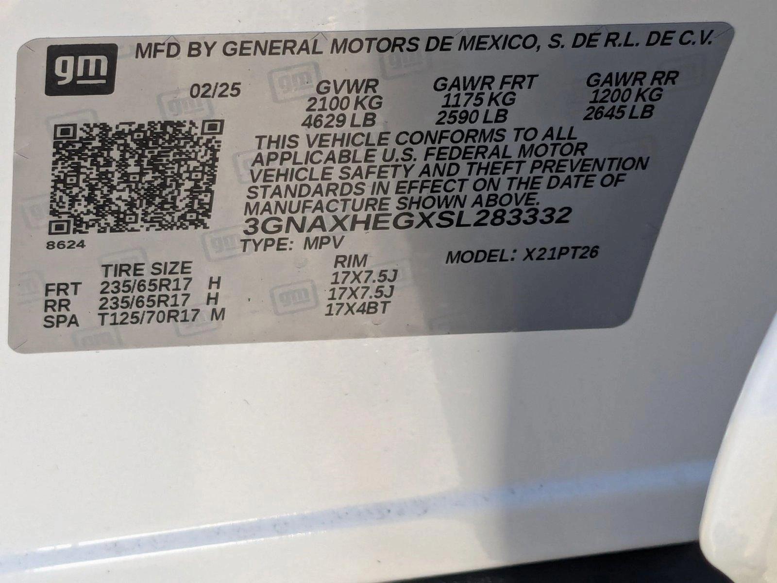 2025 Chevrolet Equinox Vehicle Photo in MIAMI, FL 33134-2699