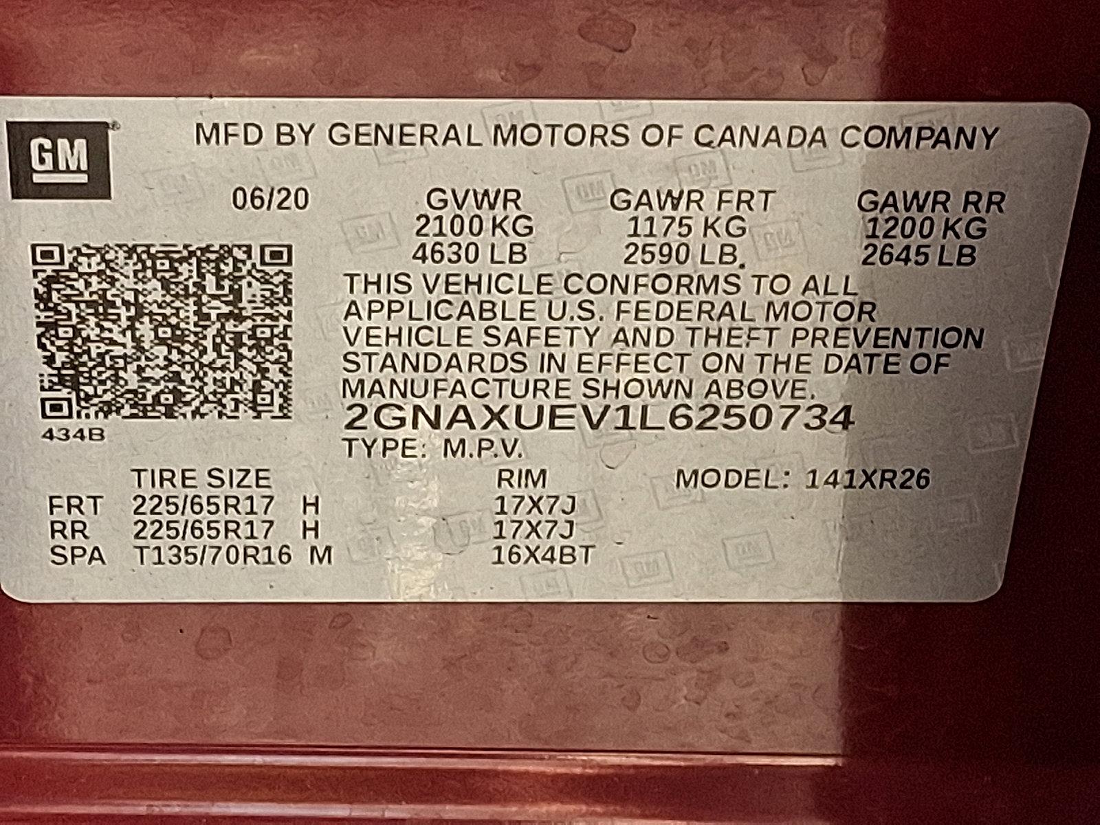2020 Chevrolet Equinox Vehicle Photo in BETHLEHEM, PA 18017