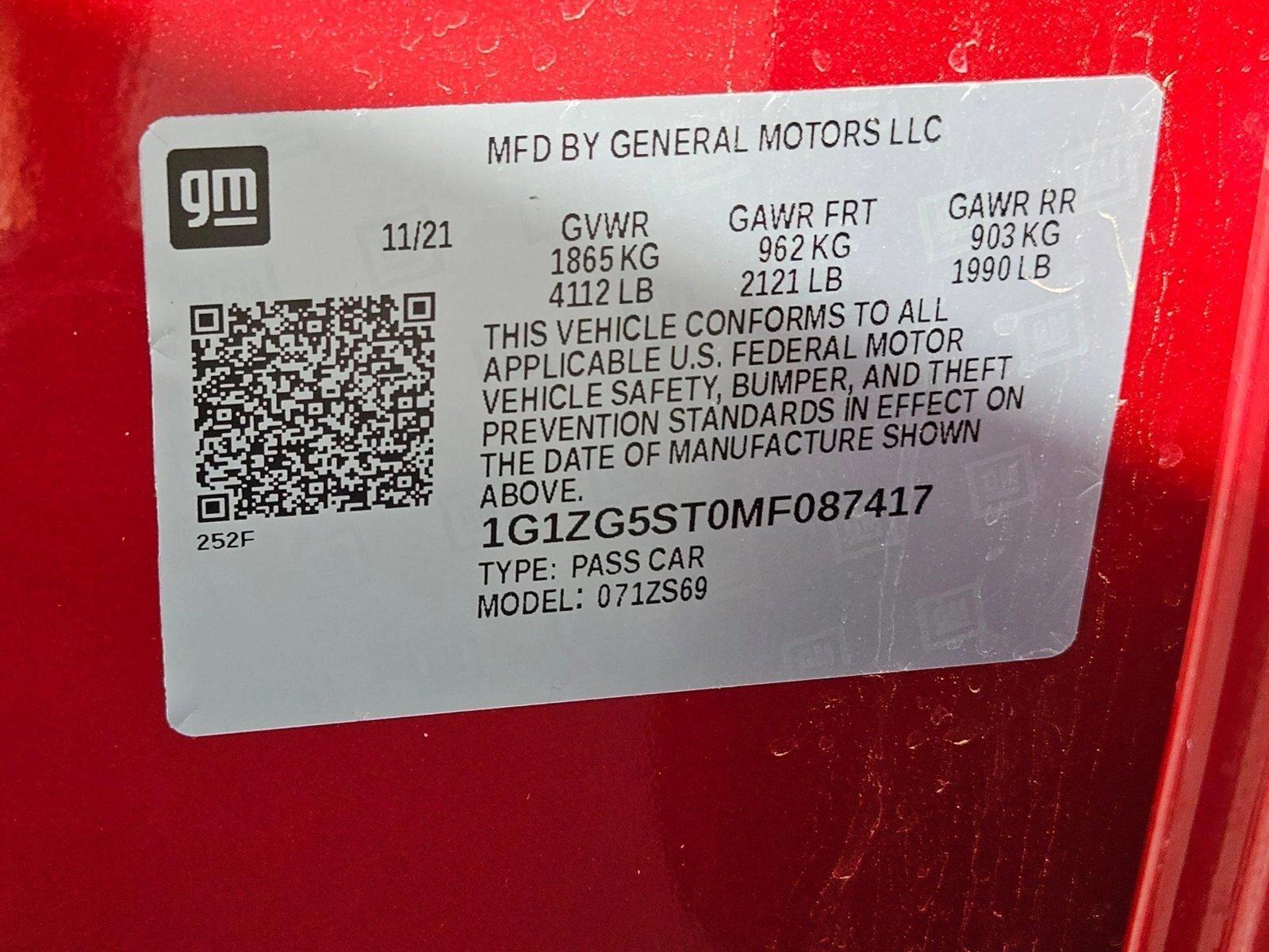 2021 Chevrolet Malibu Vehicle Photo in GILBERT, AZ 85297-0446