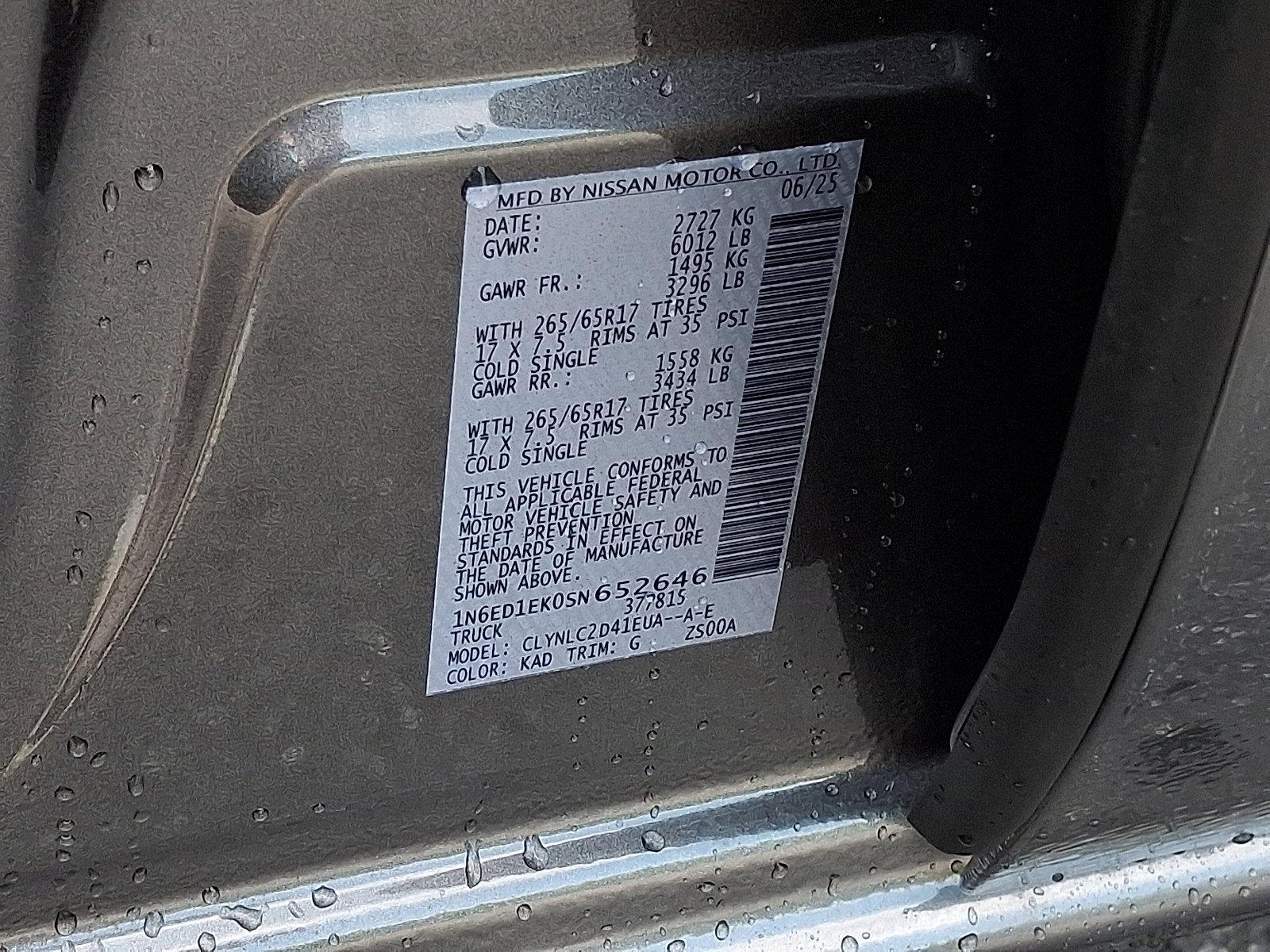 2025 Nissan Frontier Vehicle Photo in Mechanicsburg, PA 17050-2306