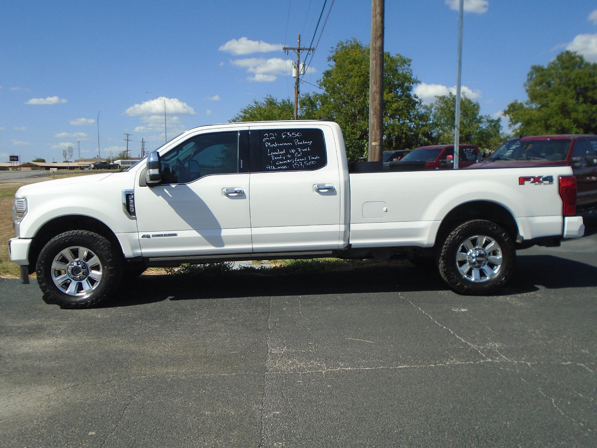 Used 2022 Ford F-350 Super Duty Platinum with VIN 1FT8W3BT5NED32245 for sale in Coleman, TX