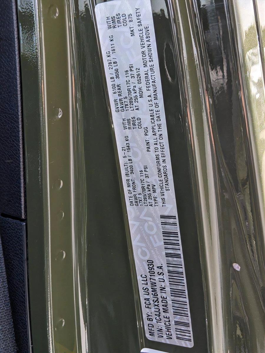 2021 Jeep Wrangler Vehicle Photo in Cockeysville, MD 21030