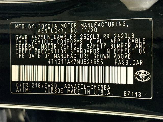 2021 Toyota Camry Vehicle Photo in EVERETT, WA 98203-5662