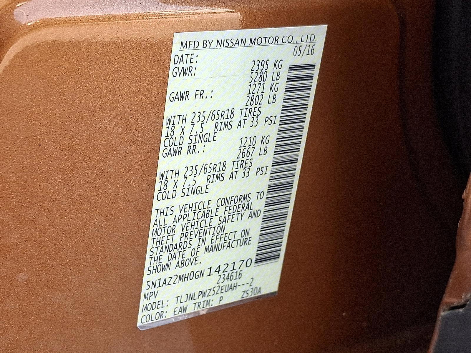 2016 Nissan Murano Vehicle Photo in Mechanicsburg, PA 17050-2306
