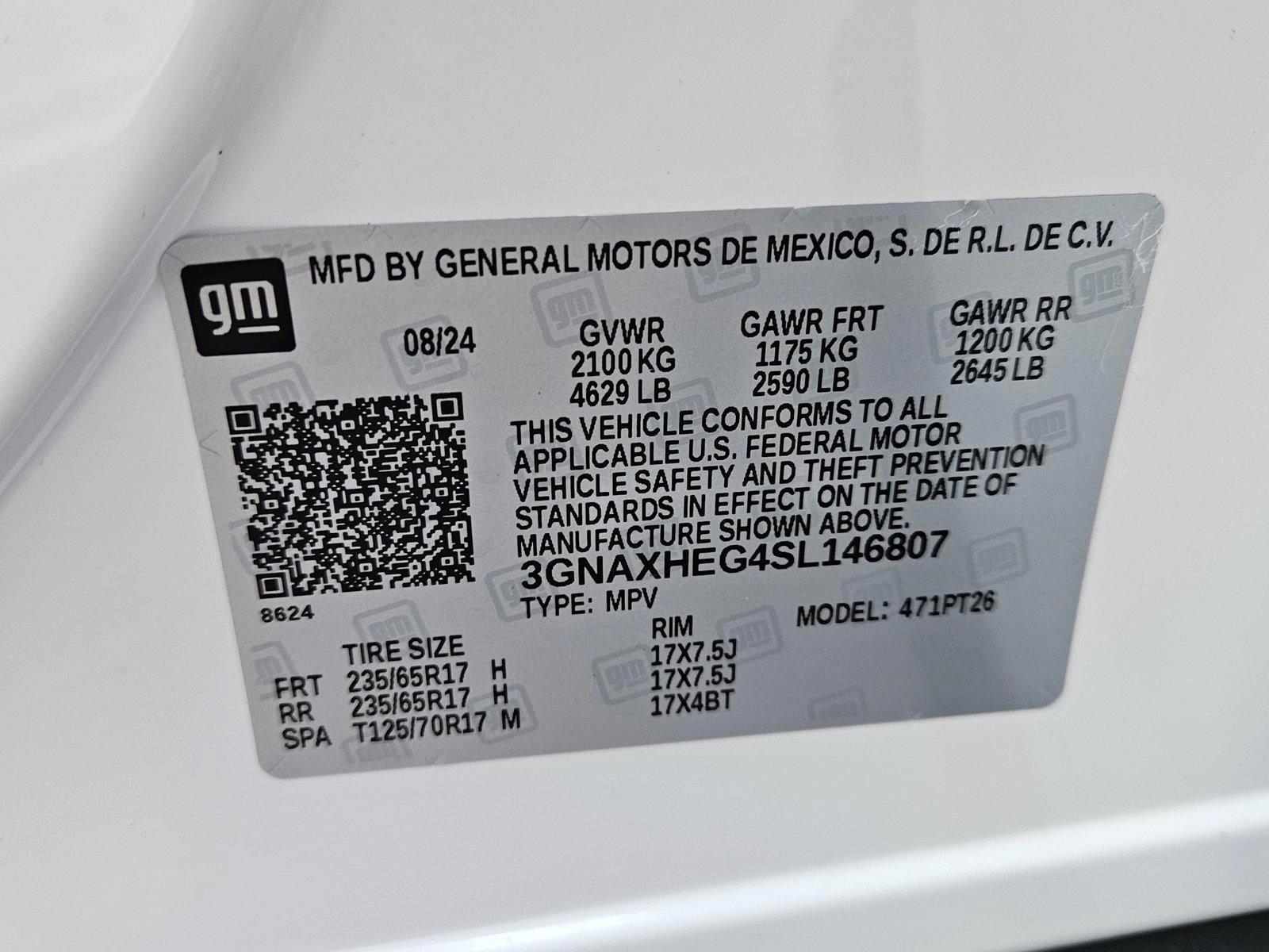 2025 Chevrolet Equinox Vehicle Photo in GREENACRES, FL 33463-3207