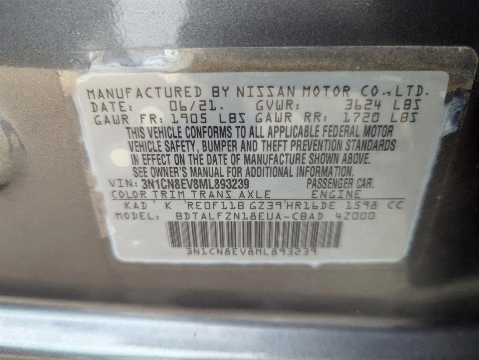 2021 Nissan Versa Vehicle Photo in CORPUS CHRISTI, TX 78412-4902