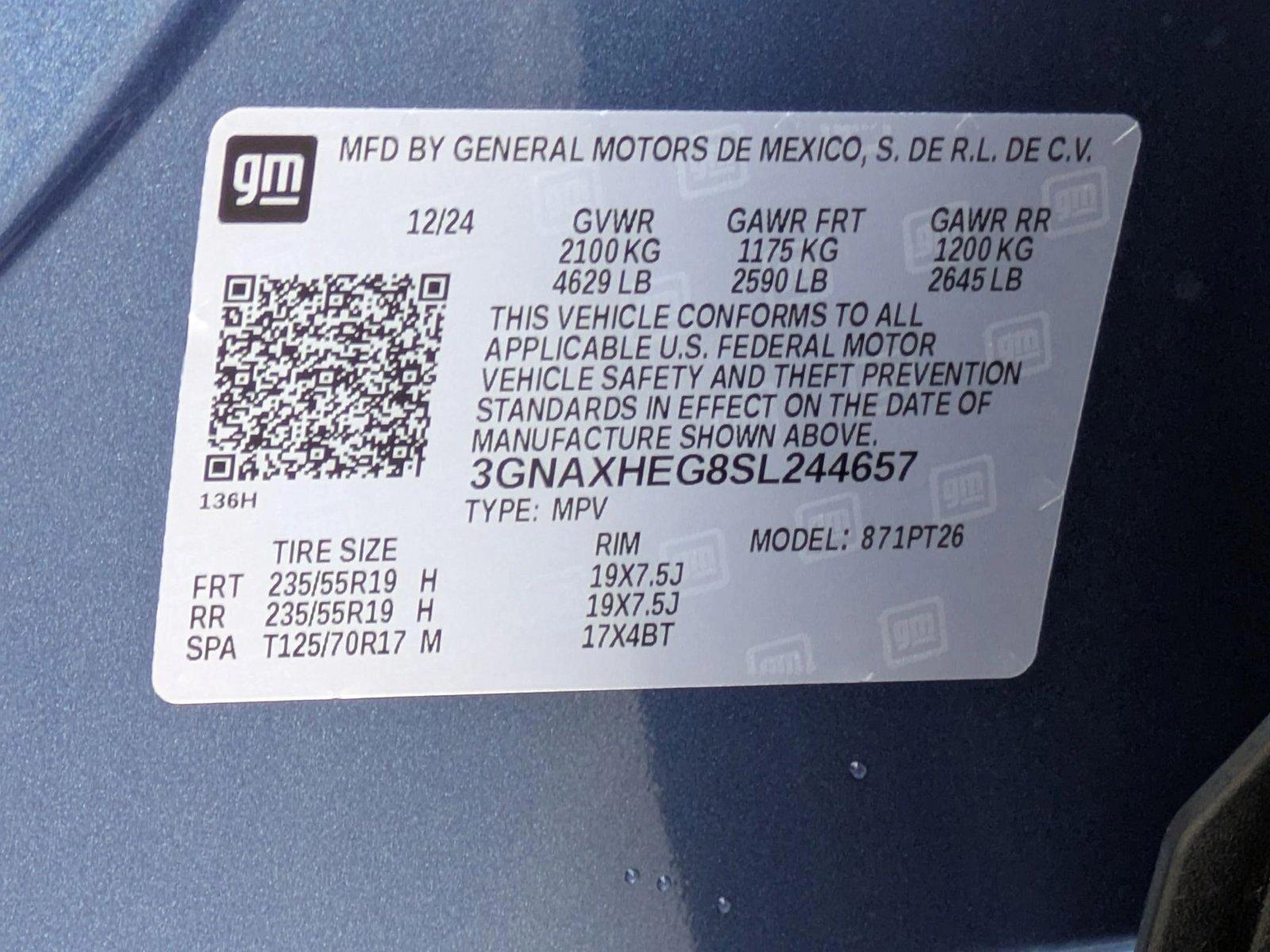 2025 Chevrolet Equinox Vehicle Photo in CLEARWATER, FL 33764-7163