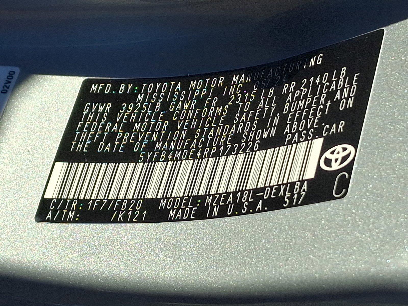 2024 Toyota Corolla Vehicle Photo in Harrisburg, PA 17111
