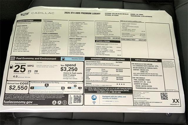 2025 Cadillac XT4 Vehicle Photo in KANSAS CITY, MO 64114-4545