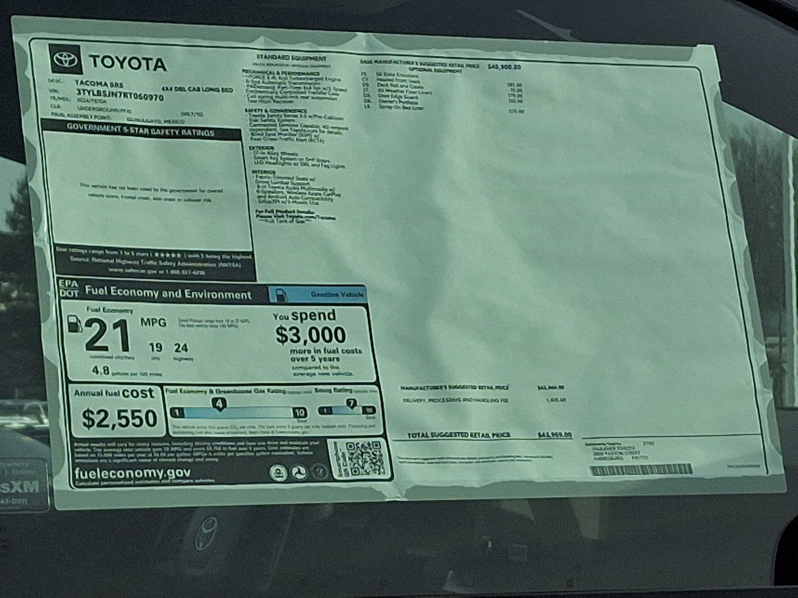 2024 Toyota Tacoma 4WD Vehicle Photo in Harrisburg, PA 17111