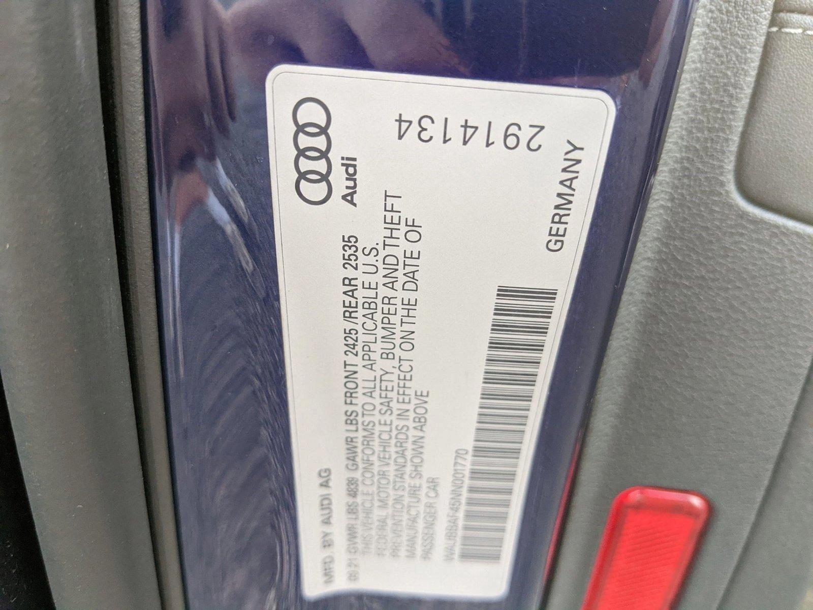 2022 Audi A4 Sedan Vehicle Photo in Orlando, FL 32811