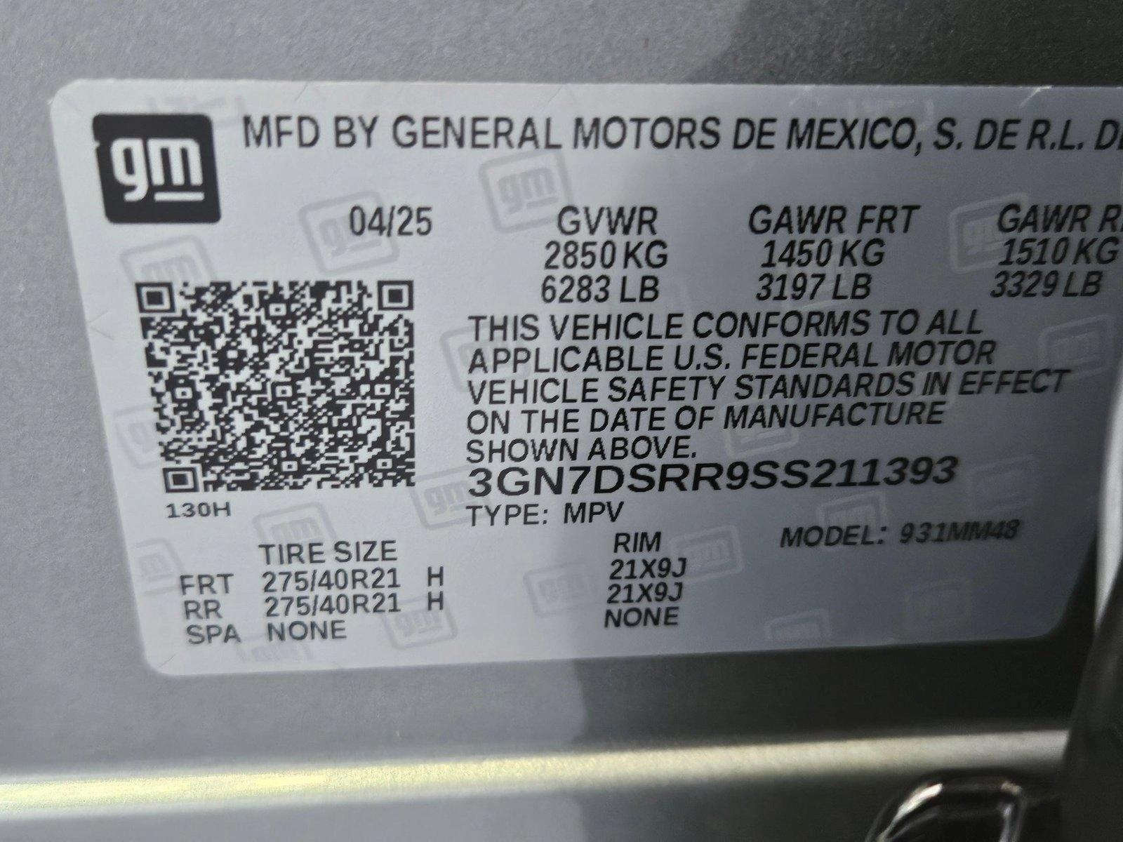 2025 Chevrolet Equinox EV Vehicle Photo in GREENACRES, FL 33463-3207