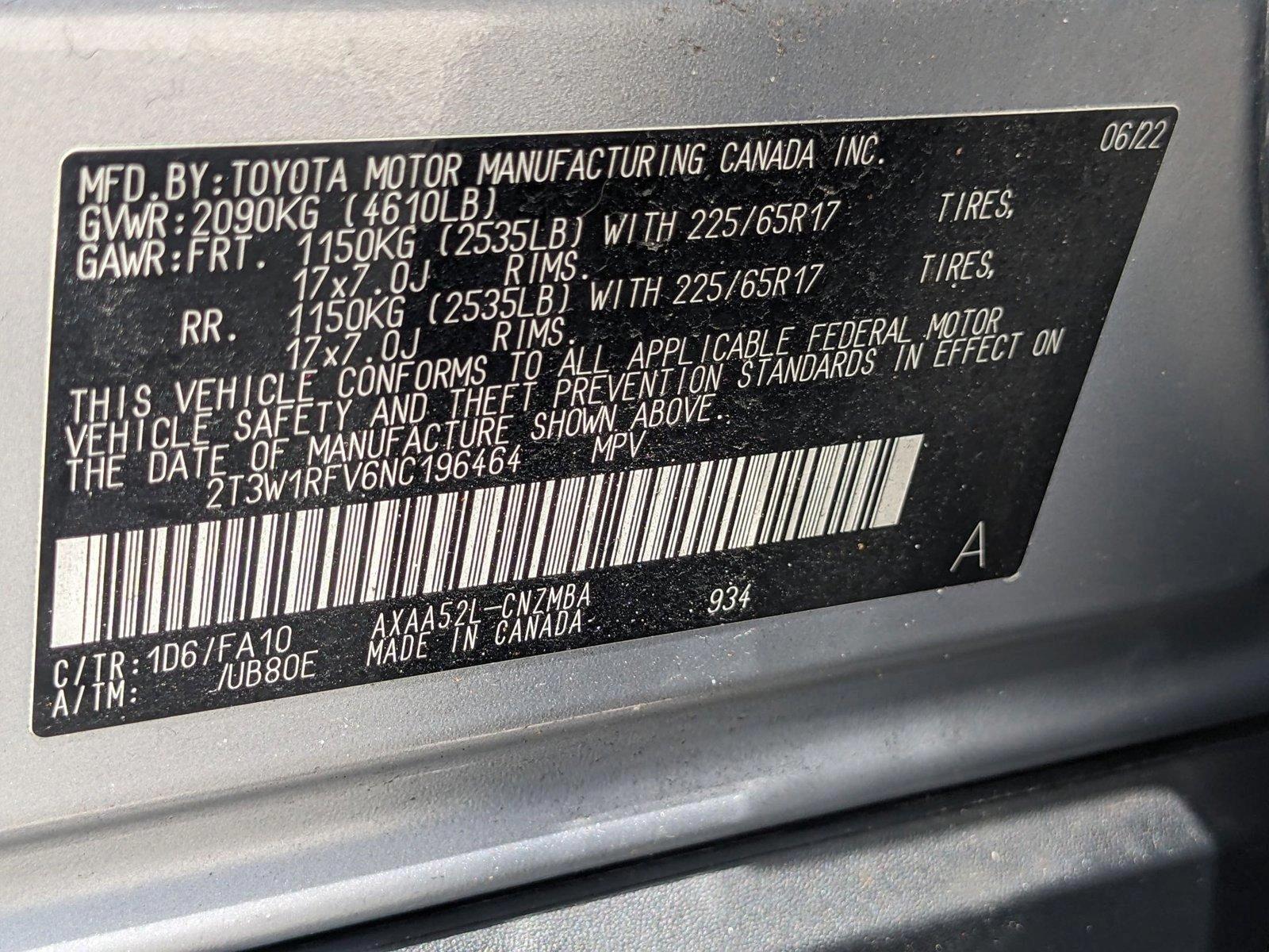 2022 Toyota RAV4 Vehicle Photo in MIAMI, FL 33172-3015