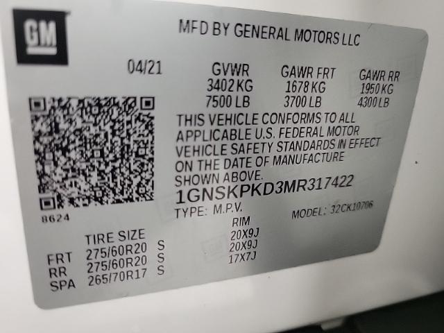 2021 Chevrolet Tahoe Vehicle Photo in APPLETON, WI 54914-8833