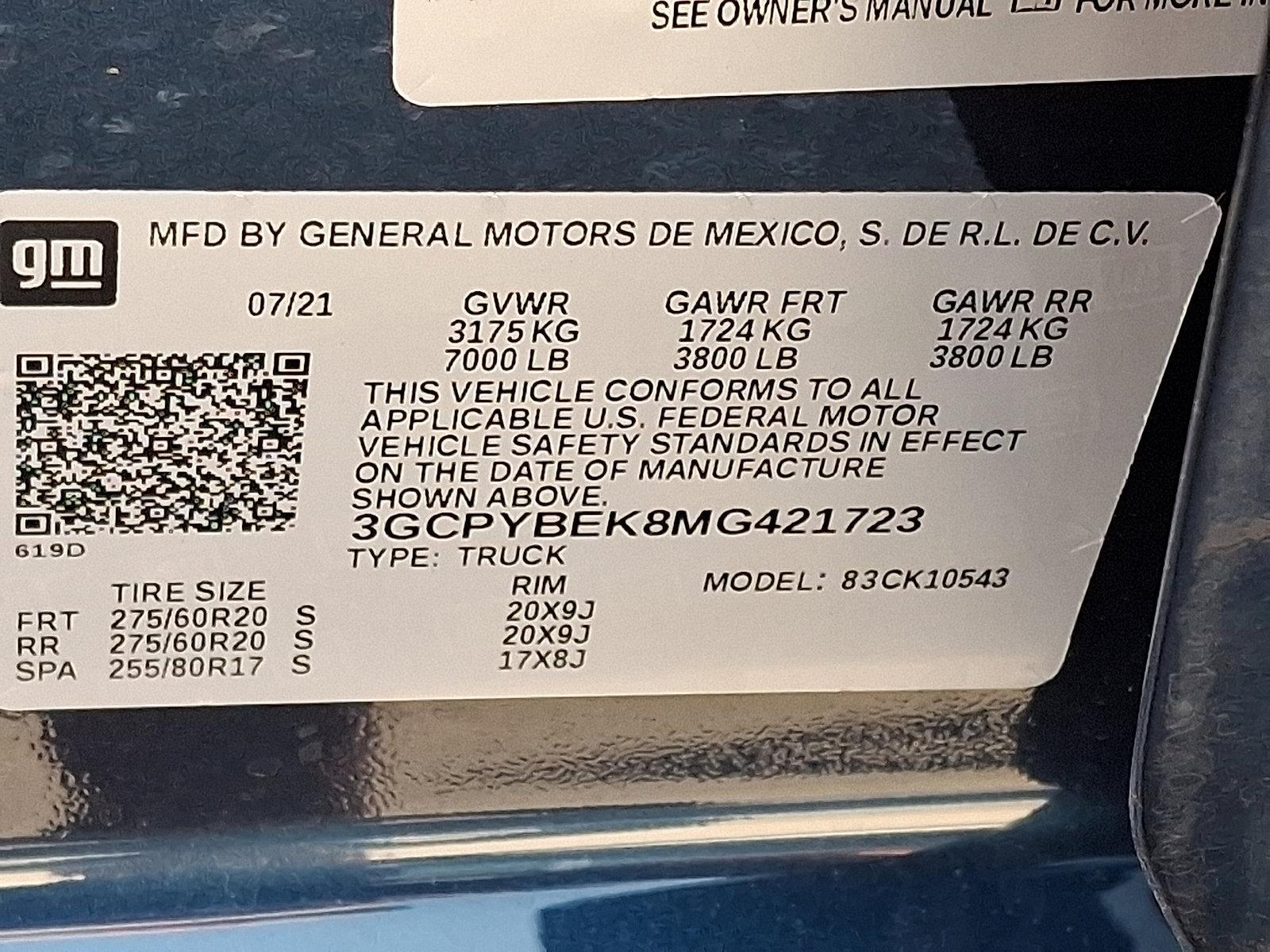 2021 Chevrolet Silverado 1500 Vehicle Photo in BETHLEHEM, PA 18017-9401