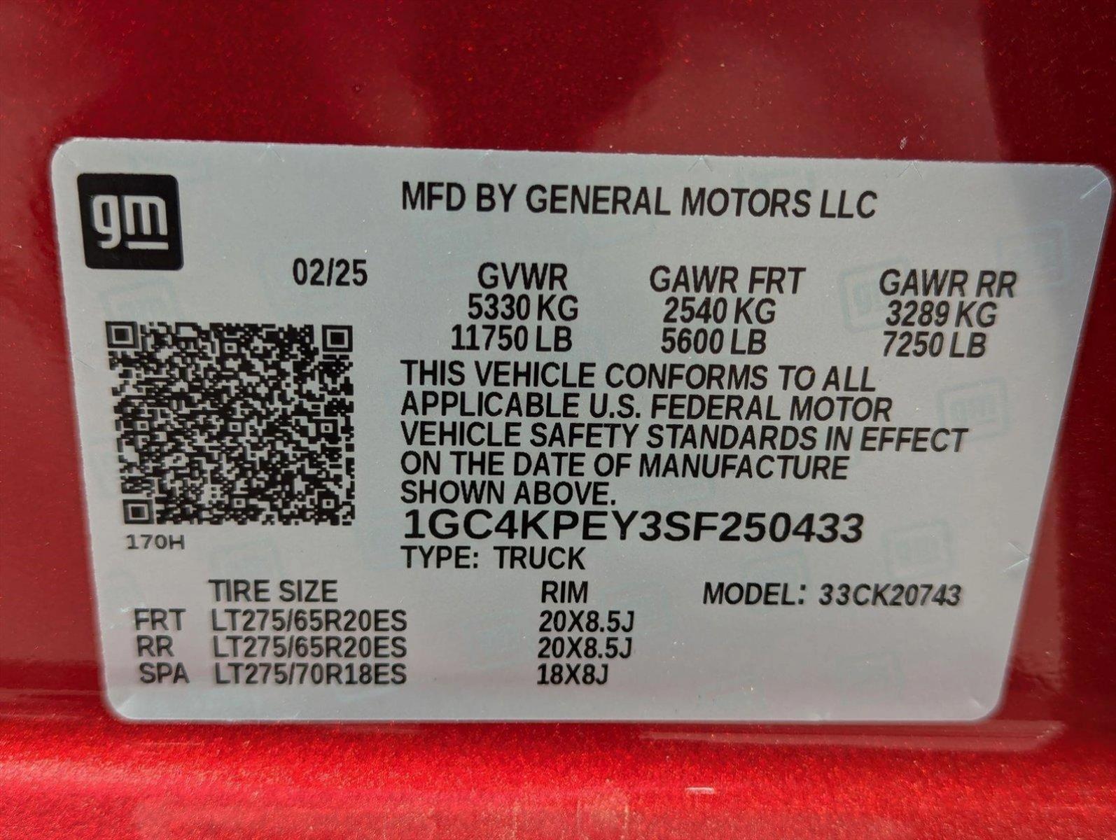 2025 Chevrolet Silverado 2500 HD Vehicle Photo in PEORIA, AZ 85382-3715