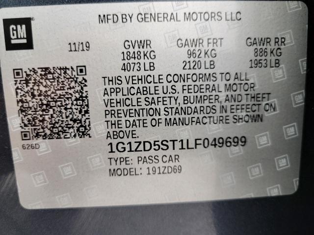 2020 Chevrolet Malibu Vehicle Photo in NEENAH, WI 54956-2243