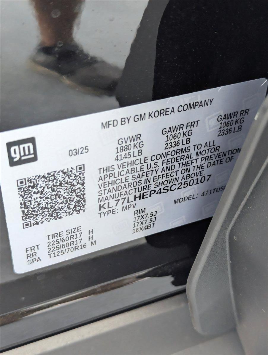 2025 Chevrolet Trax Vehicle Photo in PEMBROKE PINES, FL 33024-6534