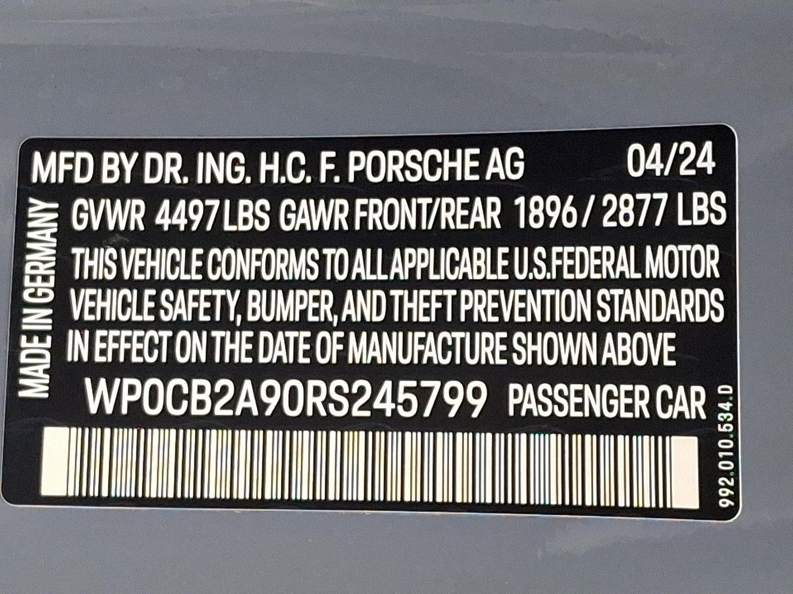 2024 Porsche 911 Vehicle Photo in Lancaster, PA 17601