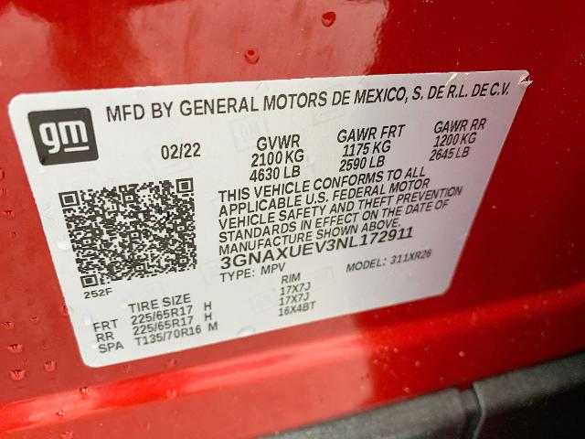 2022 Chevrolet Equinox Vehicle Photo in MOON TOWNSHIP, PA 15108-2571