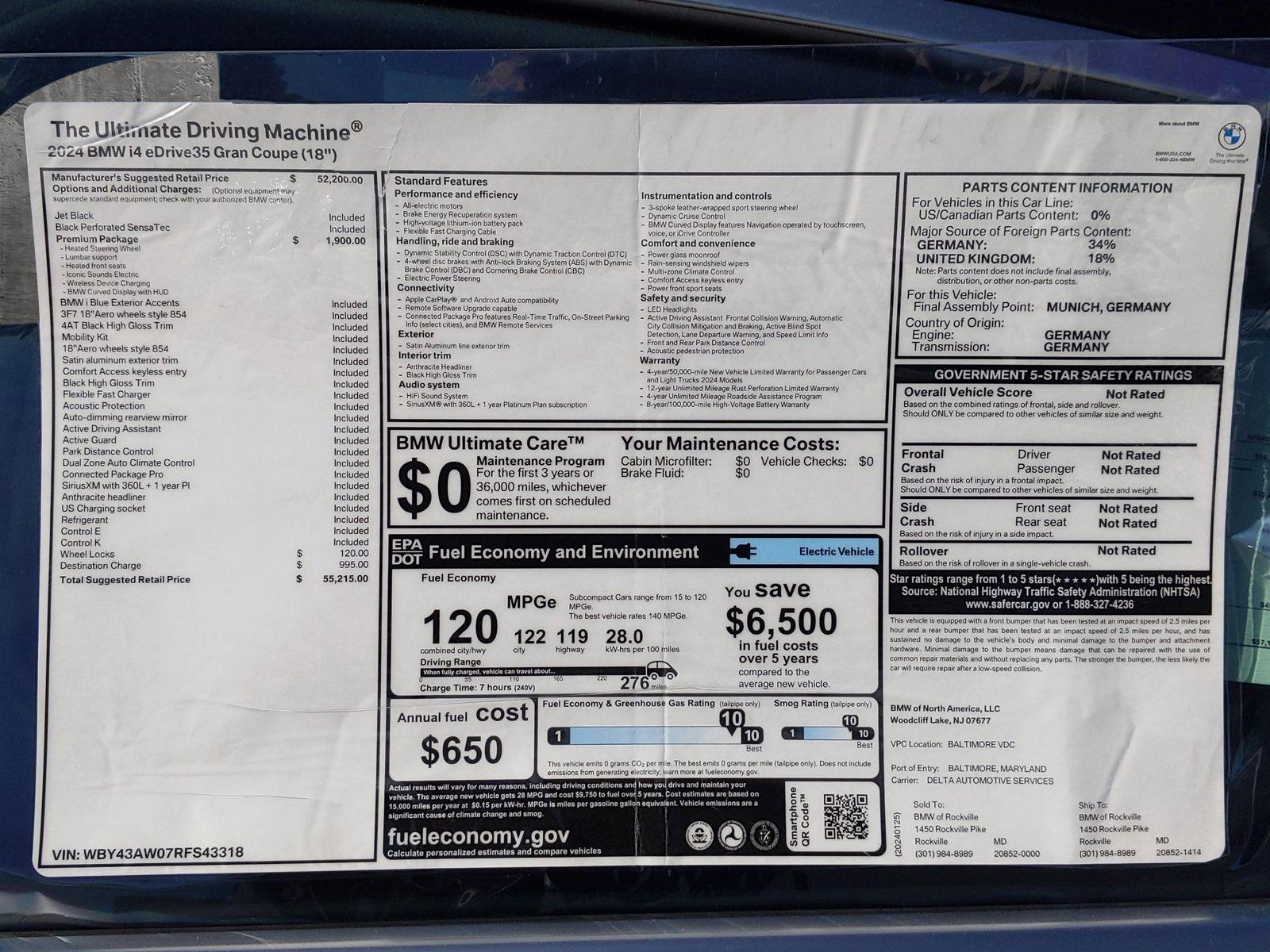 2024 BMW i4 Vehicle Photo in Bel Air, MD 21014