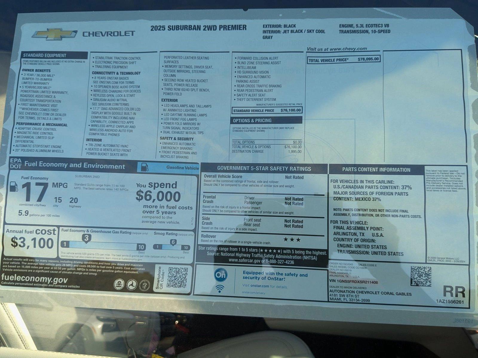 2025 Chevrolet Suburban Vehicle Photo in MIAMI, FL 33134-2699