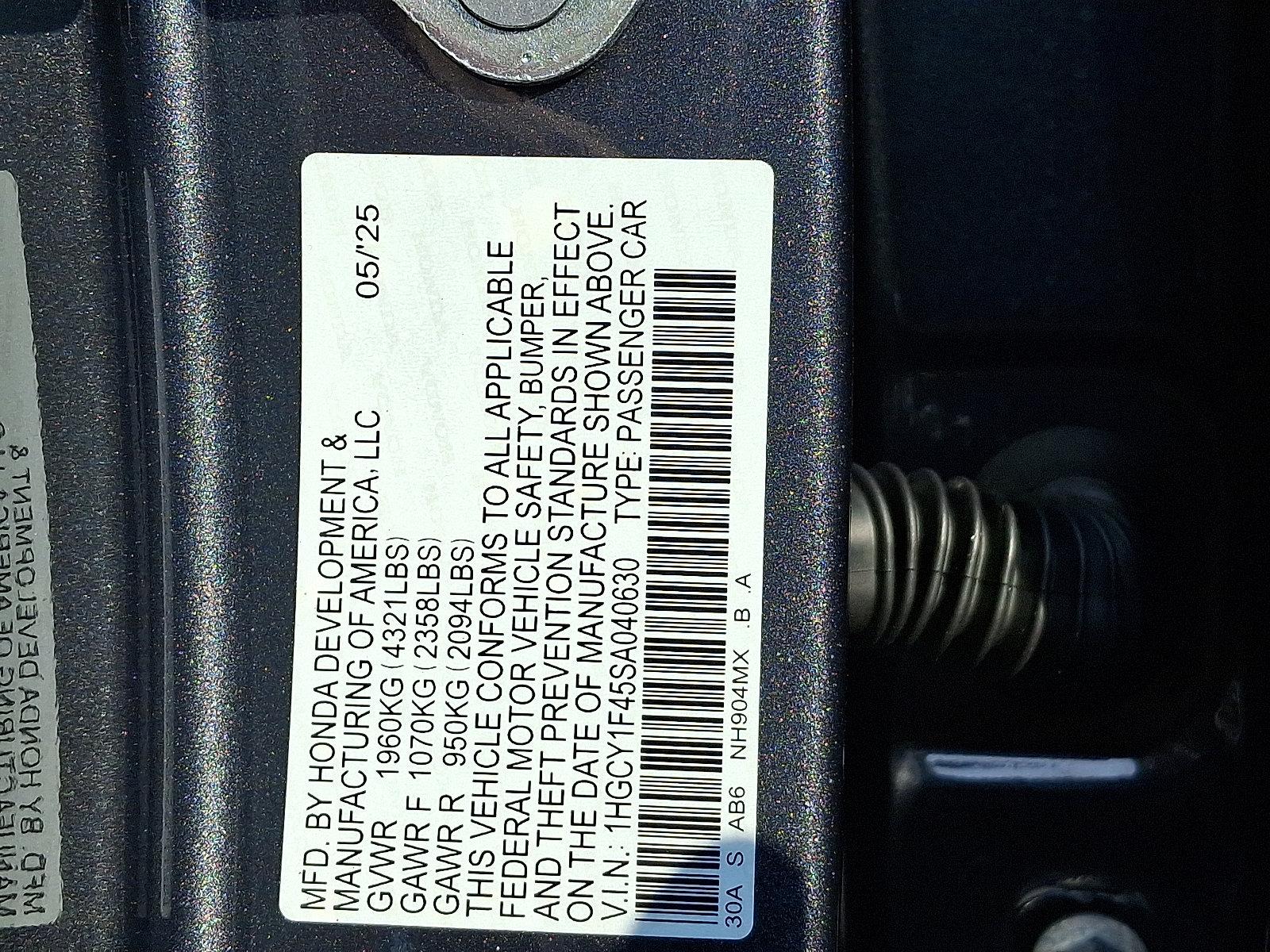 2025 Honda Accord Sedan Vehicle Photo in Harrisburg, PA 17111