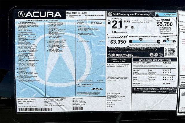 2025 Acura MDX Vehicle Photo in Tulsa, OK 74145
