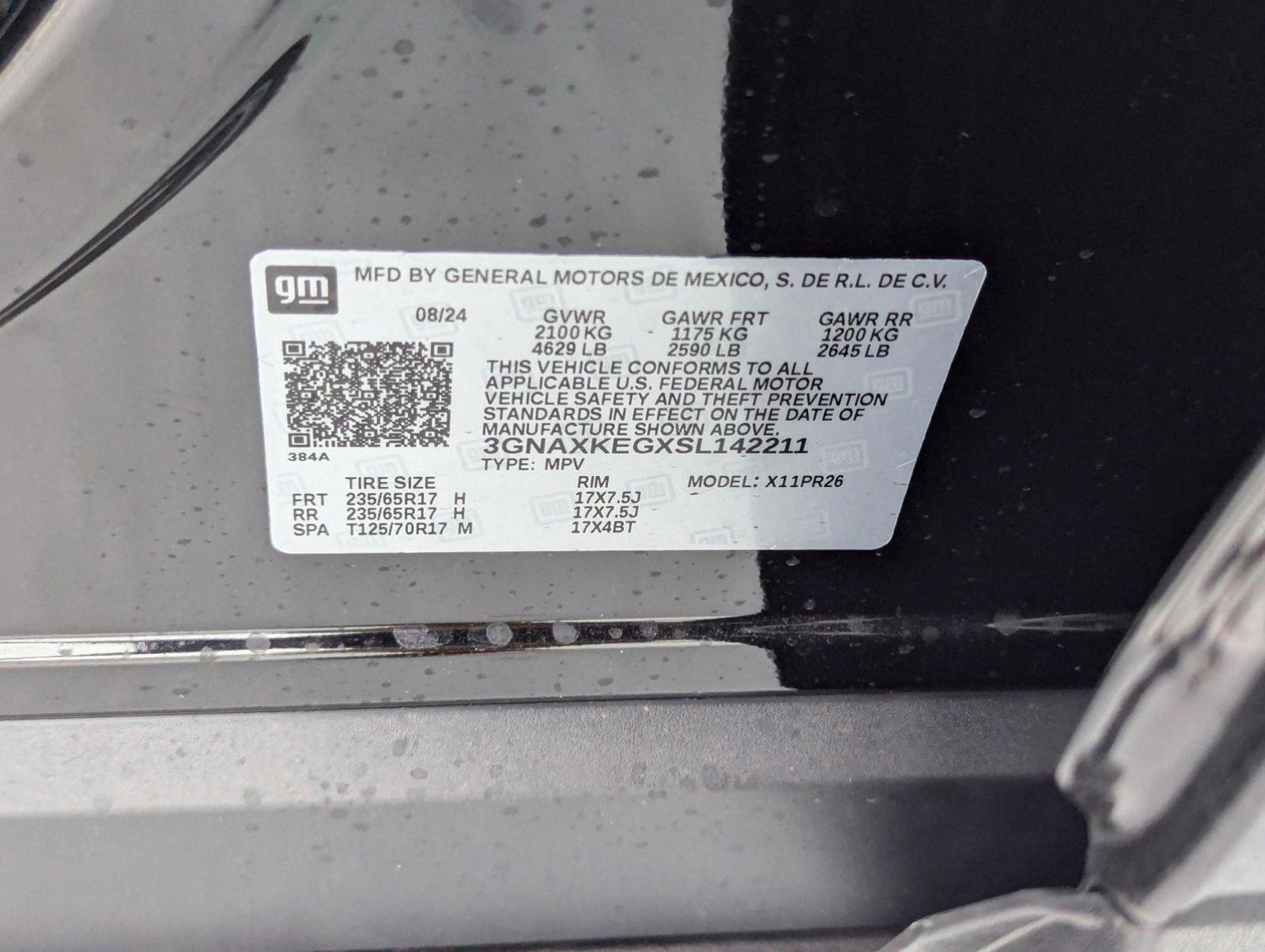 2025 Chevrolet Equinox Vehicle Photo in PEMBROKE PINES, FL 33024-6534