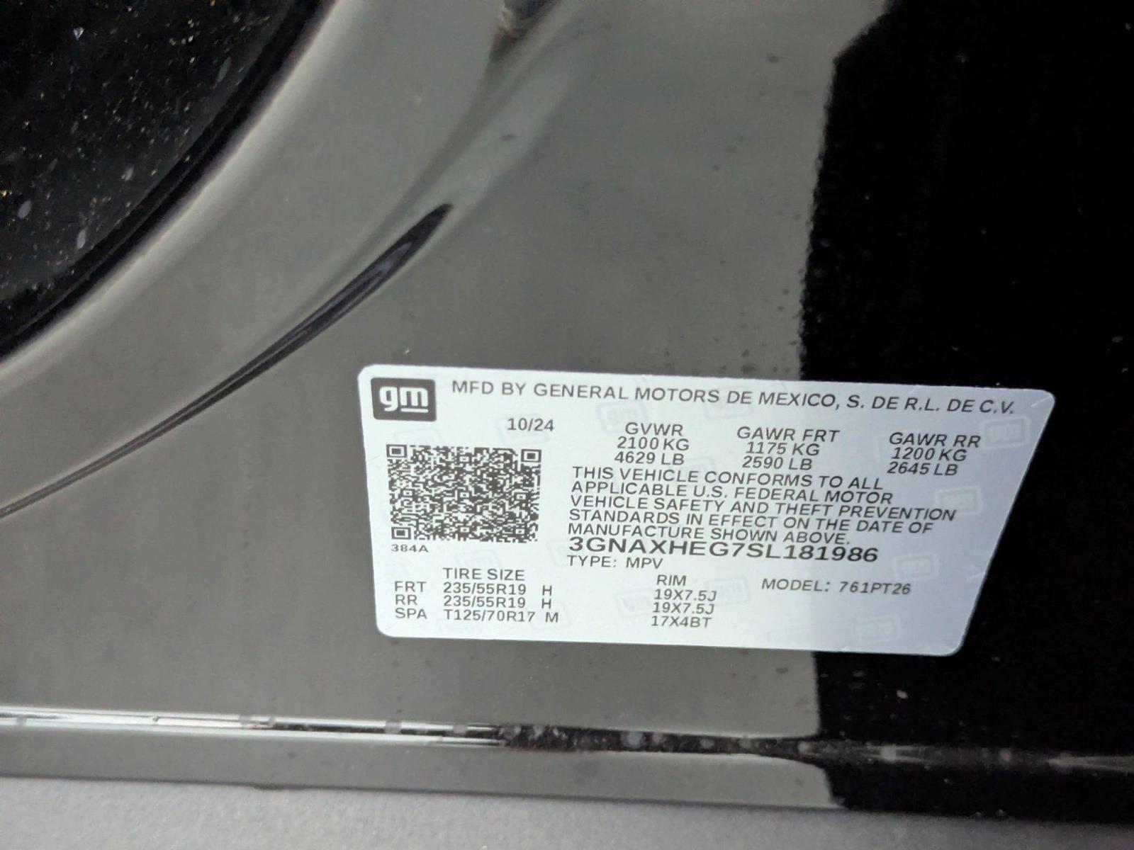 2025 Chevrolet Equinox Vehicle Photo in PEMBROKE PINES, FL 33024-6534