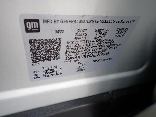 2022 Chevrolet Equinox Vehicle Photo in ZELIENOPLE, PA 16063-2910