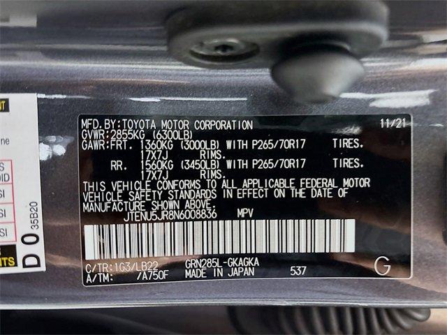 2022 Toyota 4Runner Vehicle Photo in PUYALLUP, WA 98371-4149