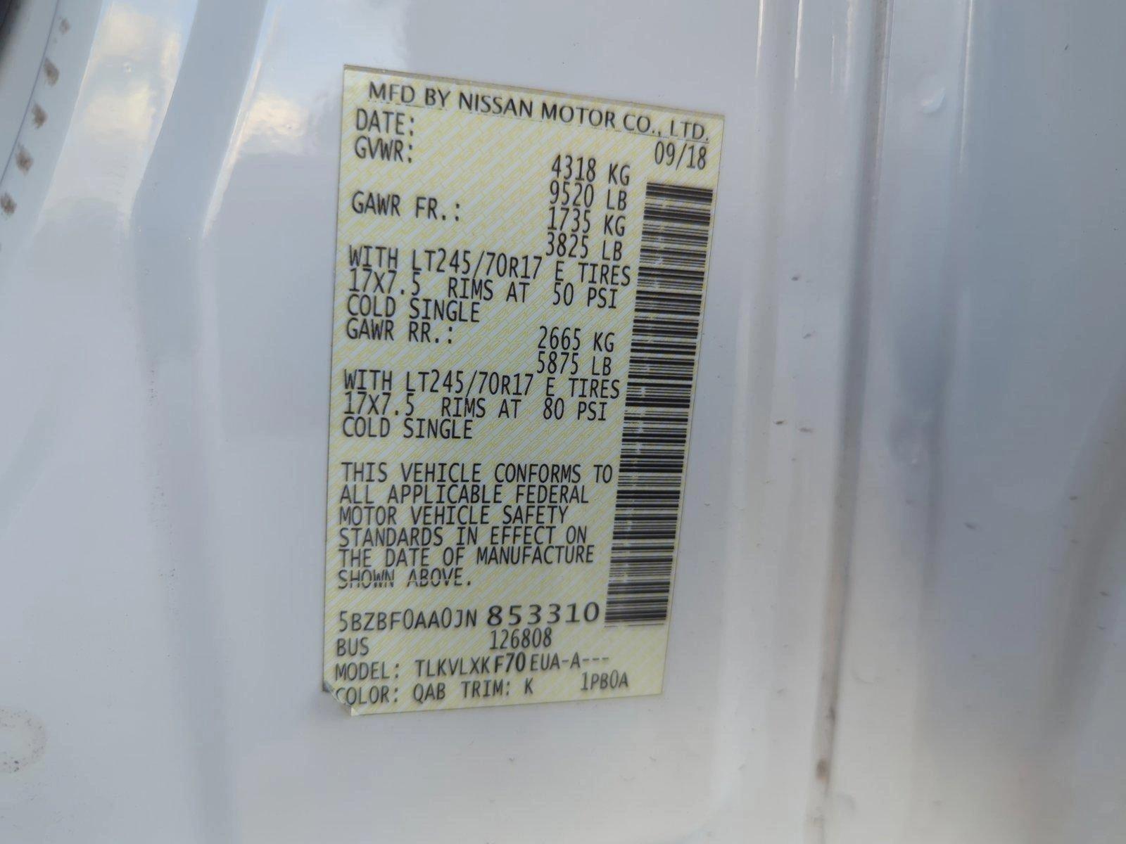 2018 Nissan NV Passenger Vehicle Photo in Margate, FL 33063