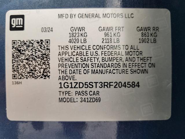 2024 Chevrolet Malibu Vehicle Photo in Oshkosh, WI 54901