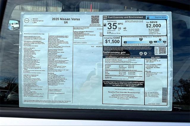 2025 Nissan Versa Vehicle Photo in Tulsa, OK 74129