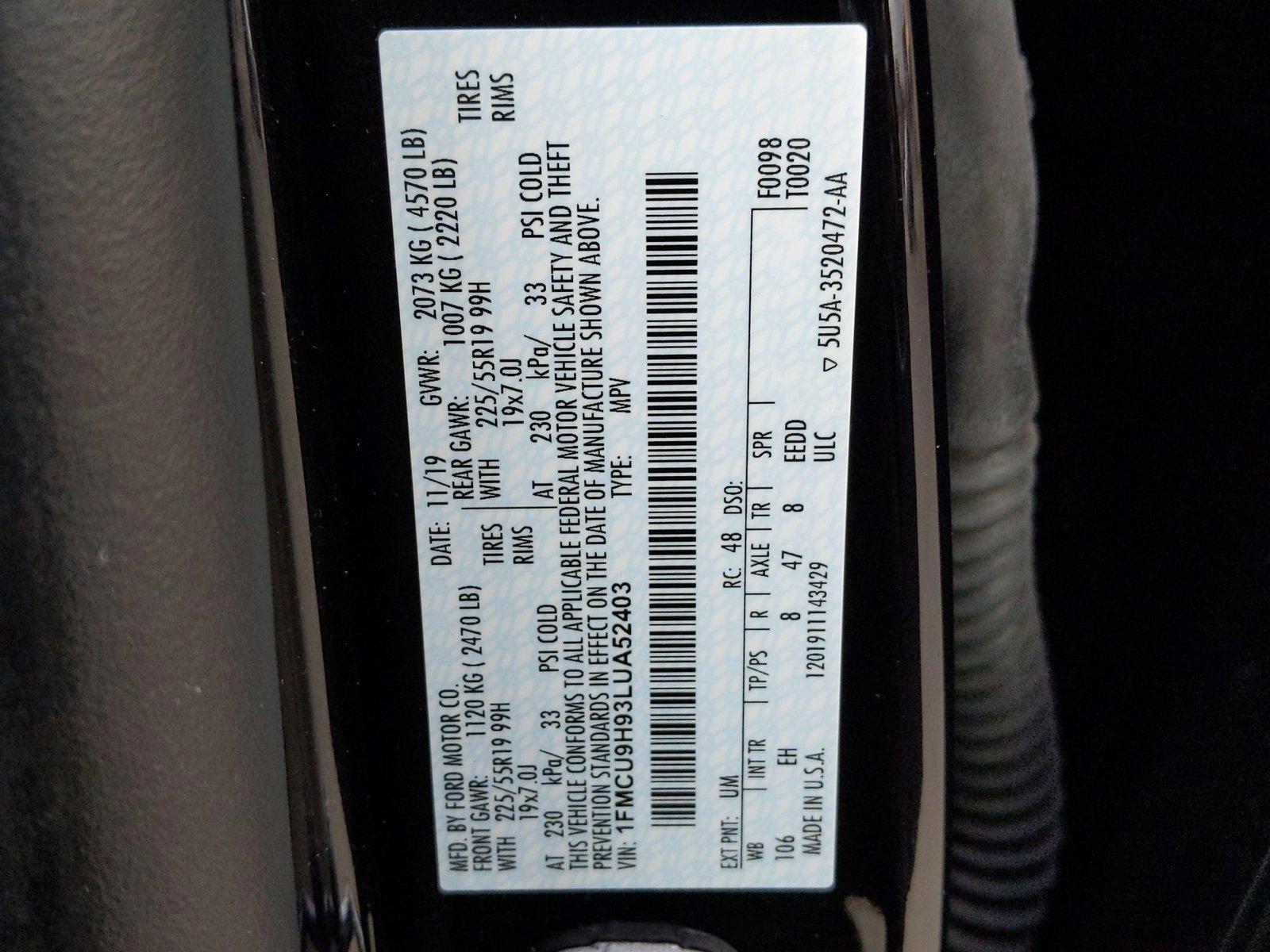 2020 Ford Escape Vehicle Photo in Bel Air, MD 21014