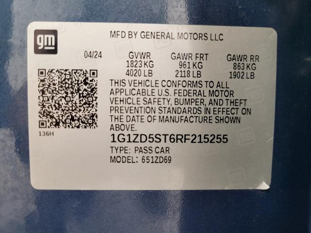 2024 Chevrolet Malibu Vehicle Photo in APPLETON, WI 54914-8833