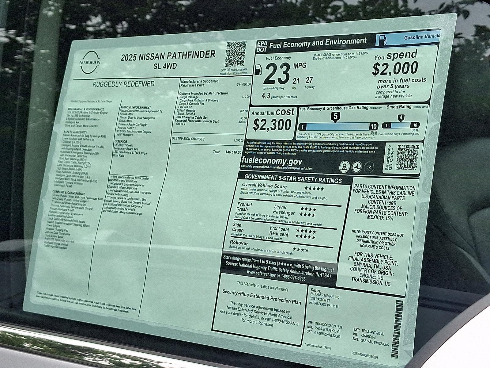 2025 Nissan Pathfinder Vehicle Photo in Harrisburg, PA 17111-1033