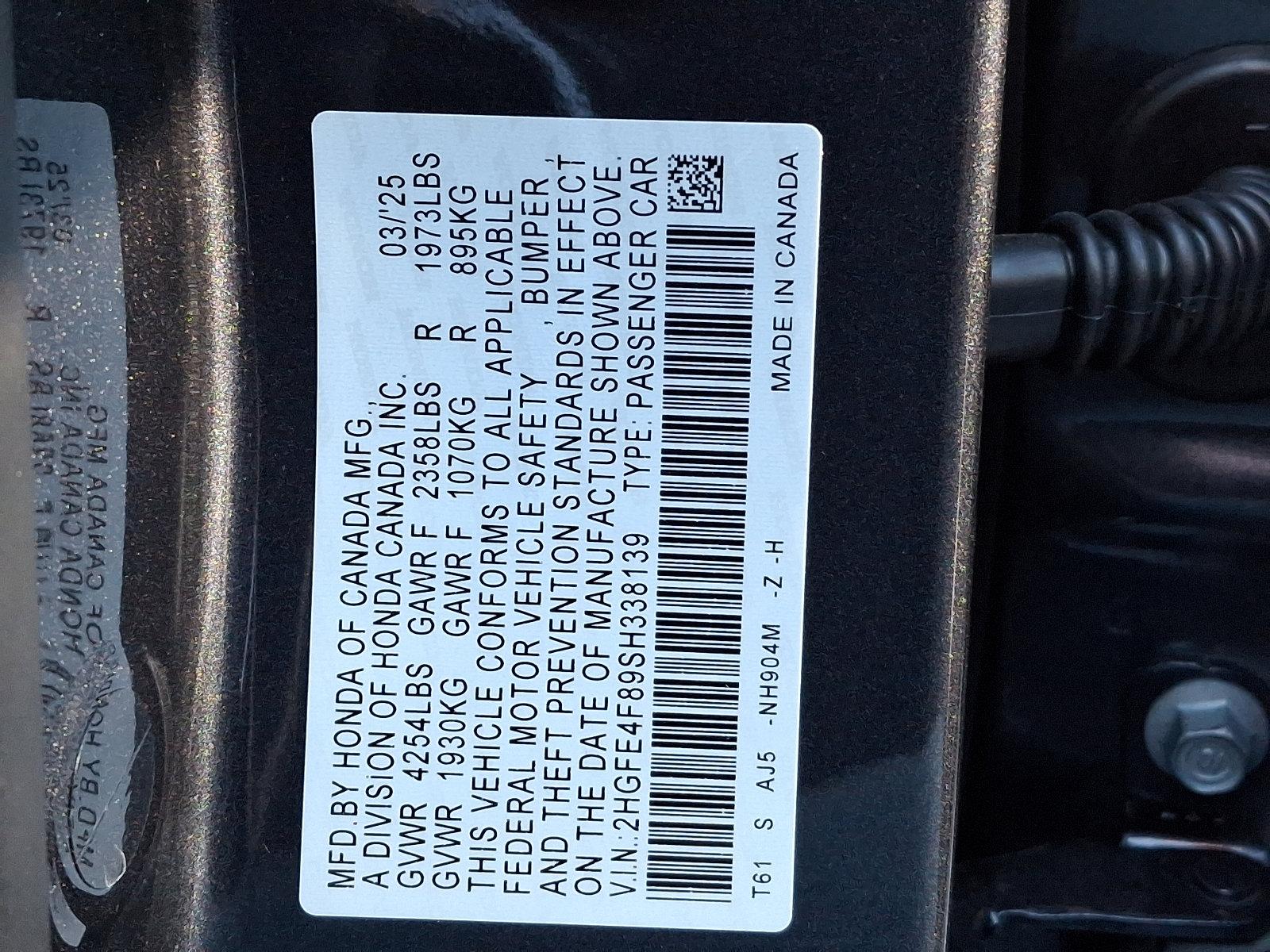 2025 Honda Civic Sedan Hybrid Vehicle Photo in Harrisburg, PA 17111