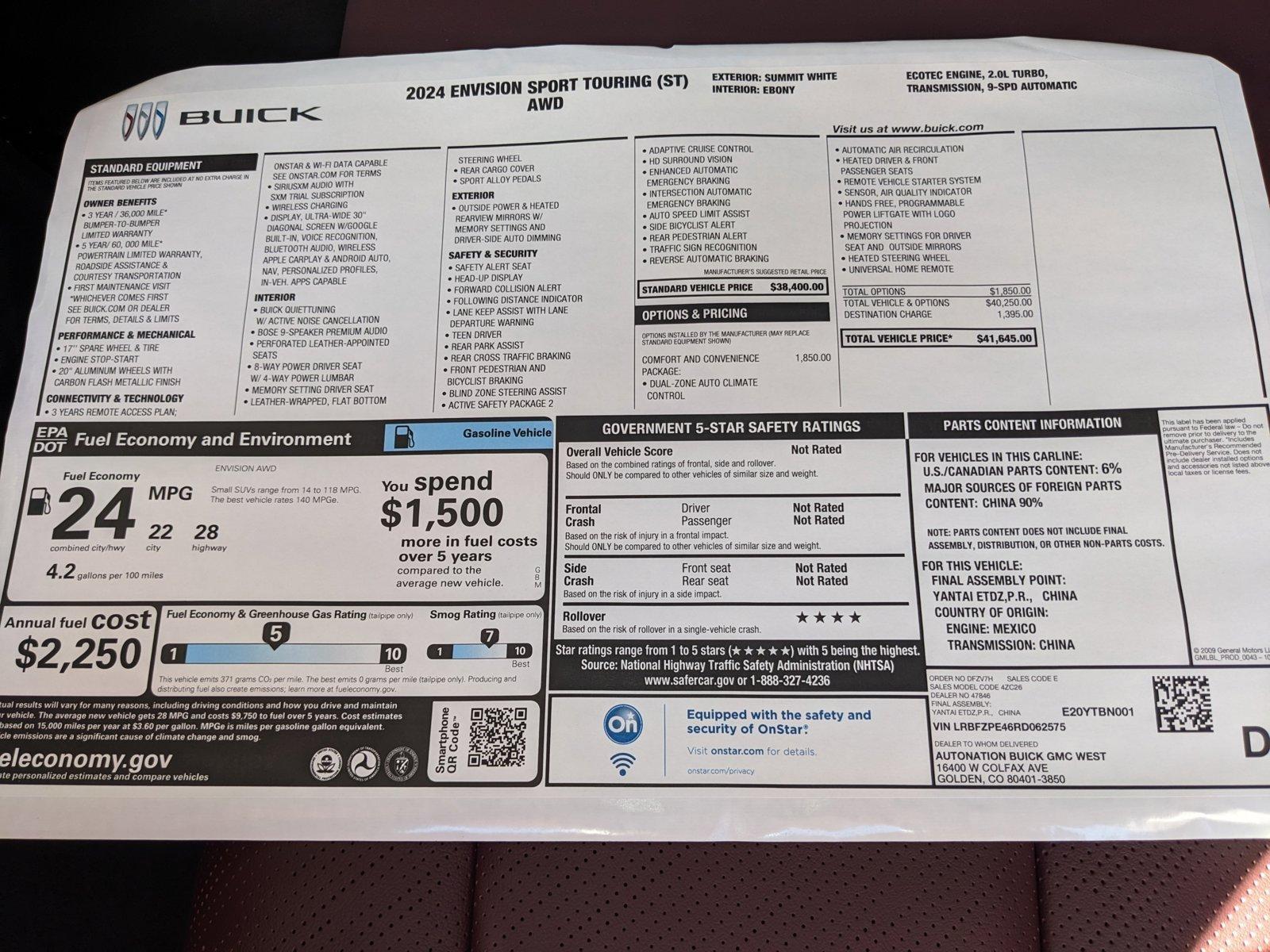 2024 Buick Envision Vehicle Photo in GOLDEN, CO 80401-3850