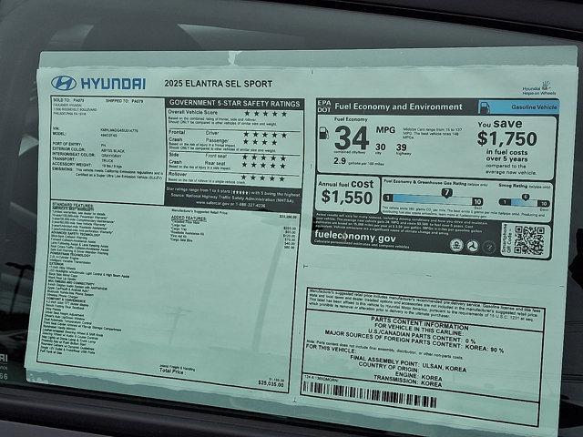 2025 Hyundai ELANTRA Vehicle Photo in Philadelphia, PA 19116