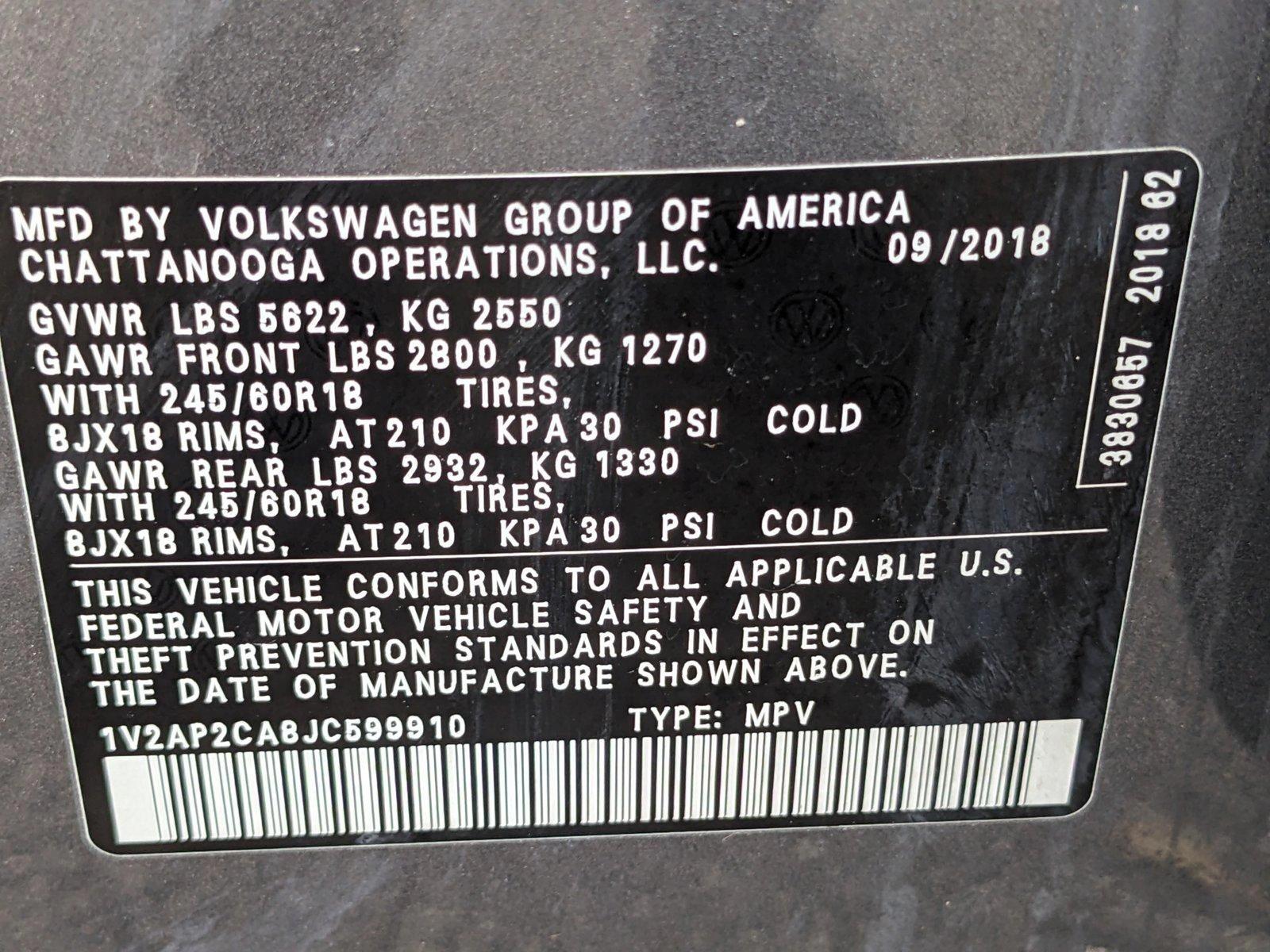 2018 Volkswagen Atlas Vehicle Photo in GREENACRES, FL 33463-3207