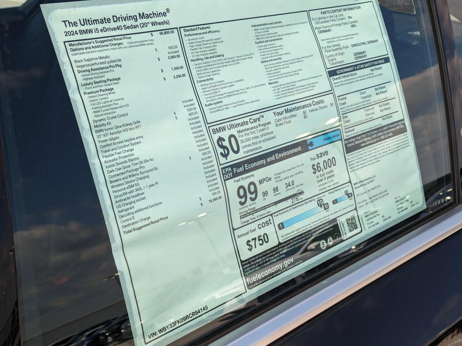 2024 BMW i5 Vehicle Photo in Rockville, MD 20852