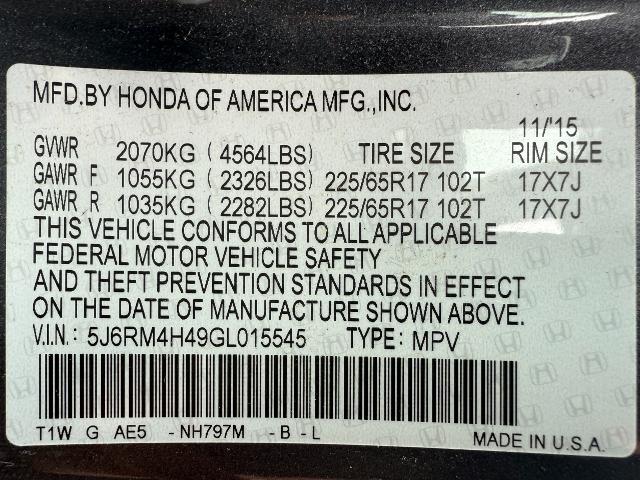 2016 Honda CR-V Vehicle Photo in Appleton, WI 54914