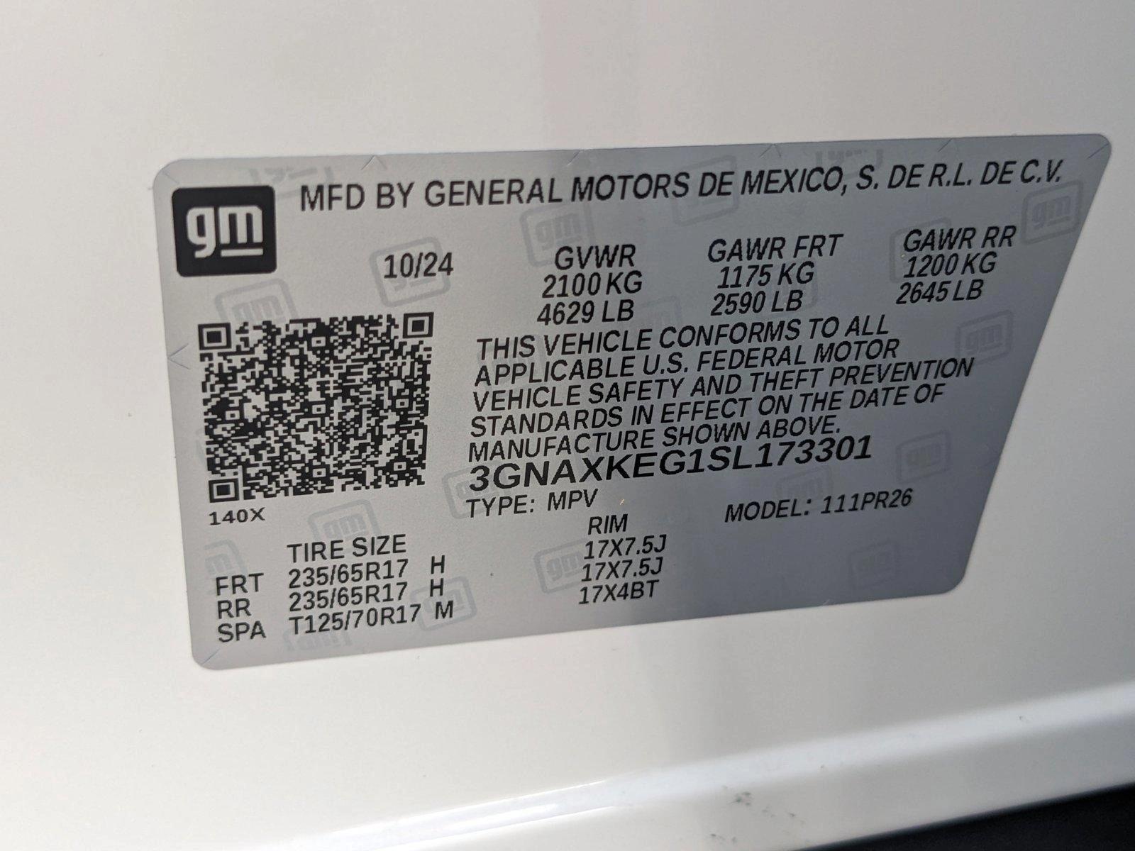 2025 Chevrolet Equinox Vehicle Photo in GREENACRES, FL 33463-3207