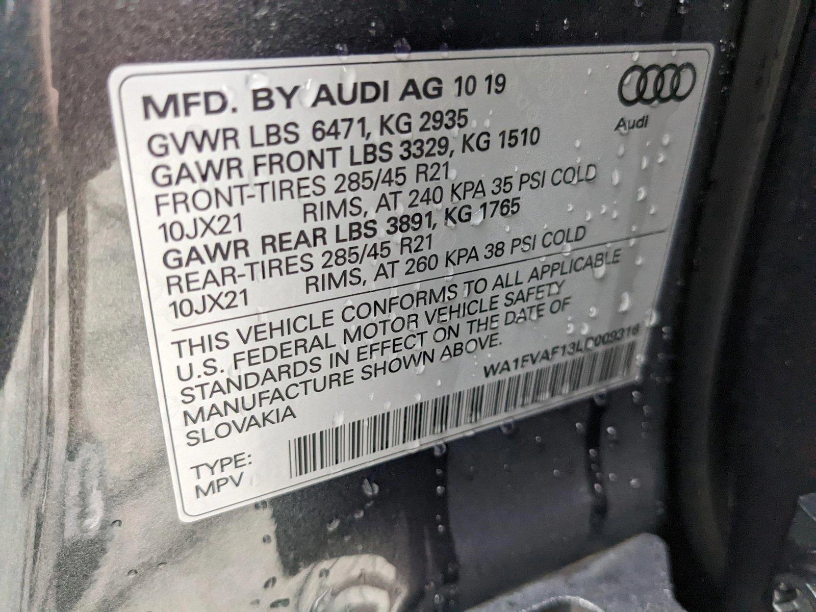 2020 Audi Q8 Vehicle Photo in Pompano Beach, FL 33064