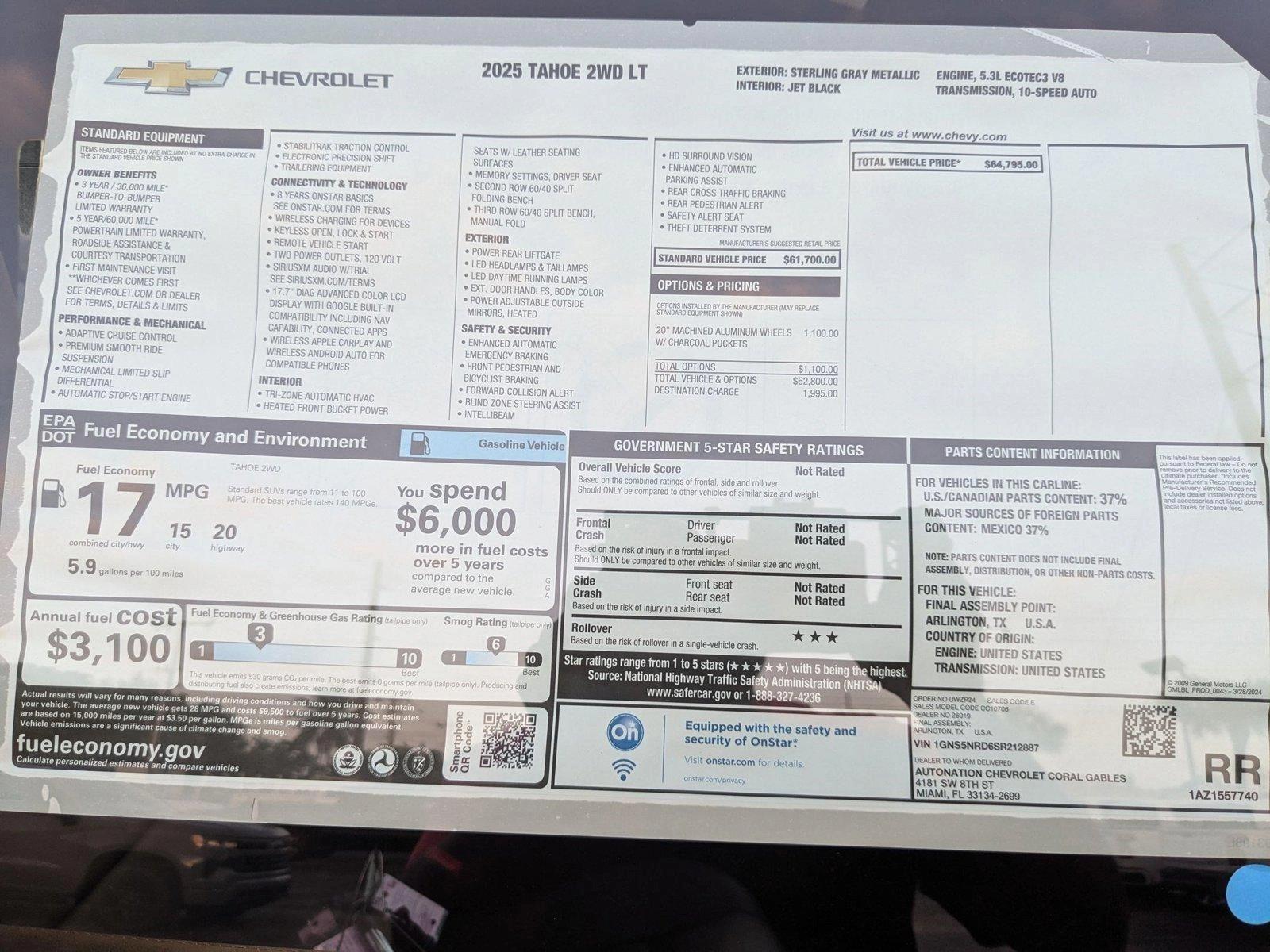 2025 Chevrolet Tahoe Vehicle Photo in MIAMI, FL 33134-2699