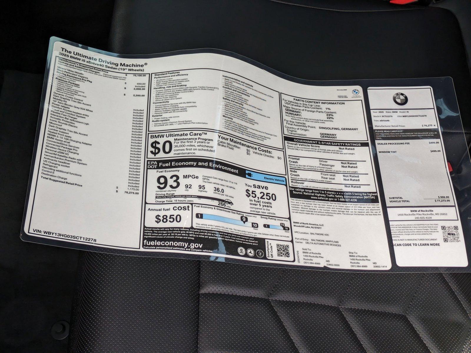 2025 BMW i5 Vehicle Photo in Rockville, MD 20852