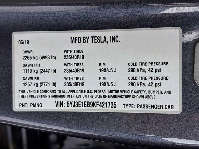 2019 Tesla Model 3 Vehicle Photo in PUYALLUP, WA 98371-4149
