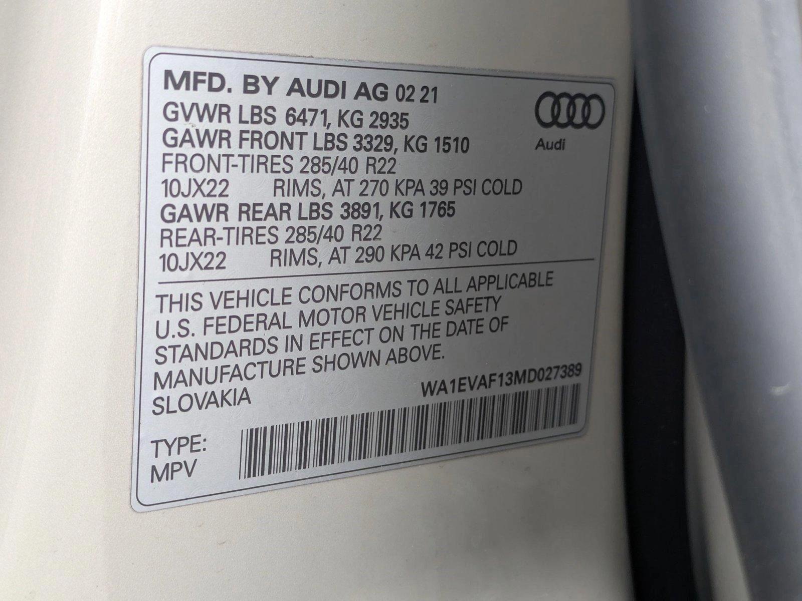 2021 Audi Q8 Vehicle Photo in Sarasota, FL 34231